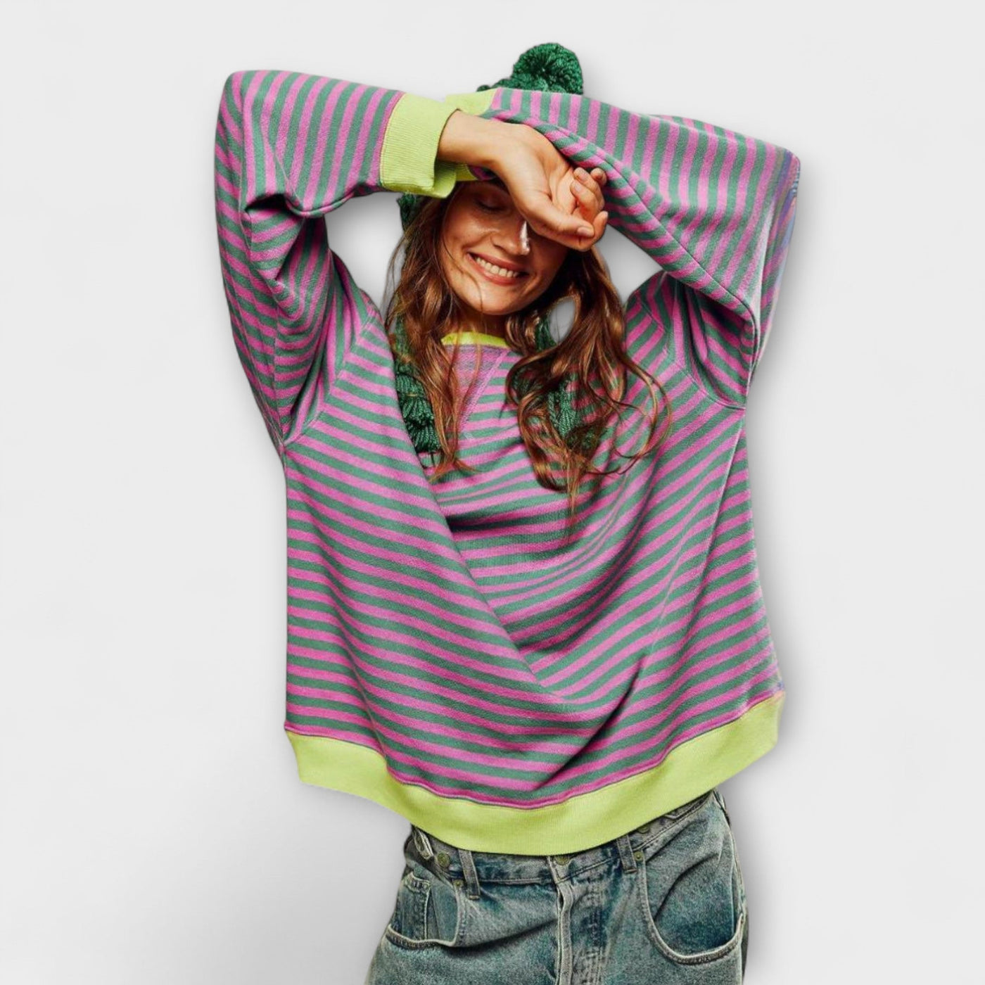 Elsa | Randig oversize-tröja
