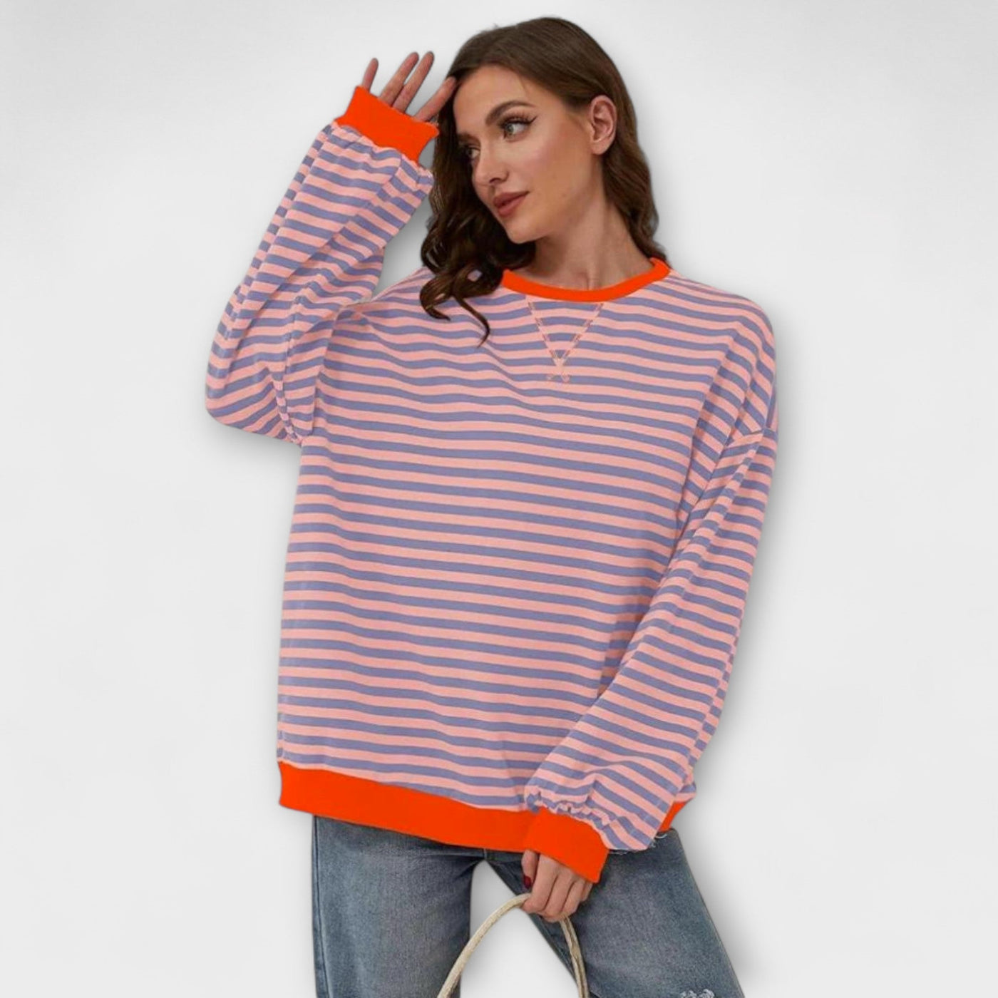 Elsa | Randig oversize-tröja